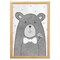 12" x 16" Little Bear Framed Wall Art, Contemporary Home Décor for Baby or Child's Room, Glass Facing and Hanging Hardware Included